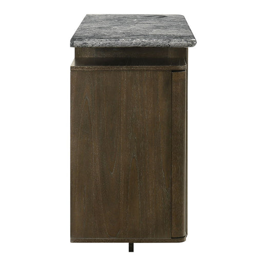 Dillon - Server With Marble Top - Natural / Walnut - R&R Furniture Gallery (Fountain Valley, CA)