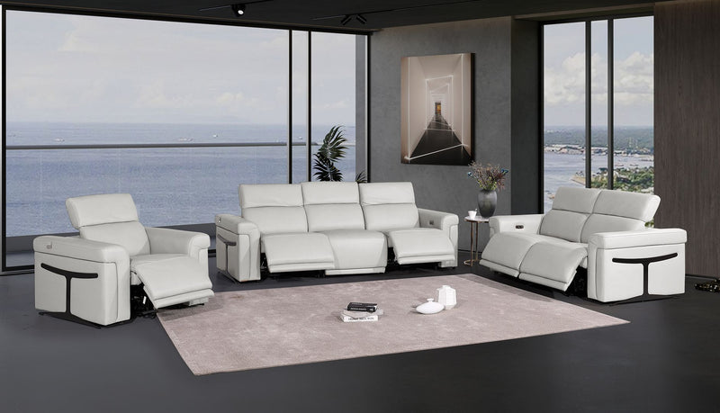 1126 - 6-Piece Modular Power Reclining Sofa, Loveseat & Chair Set In With 5 Power Recliners & Power Headrests