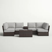 Stylish Modular Wicker Patio Seating Group - R&R Furniture Gallery (Fountain Valley, CA)