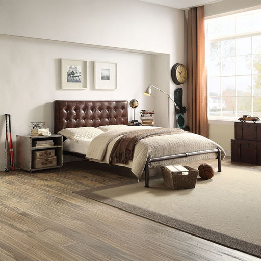 Brancaster - Queen Bed - Vintage Brown Top Grain Leather - R&R Furniture Gallery (Fountain Valley, CA)