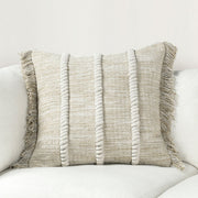Classic Home Lucera 22x22 inch natural accent pillow with a soft fabric cover and subtle textured design.