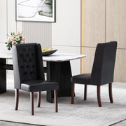 Noble House tufted dining chair with high back design, upholstered in elegant fabric, part of a stylish chair set.