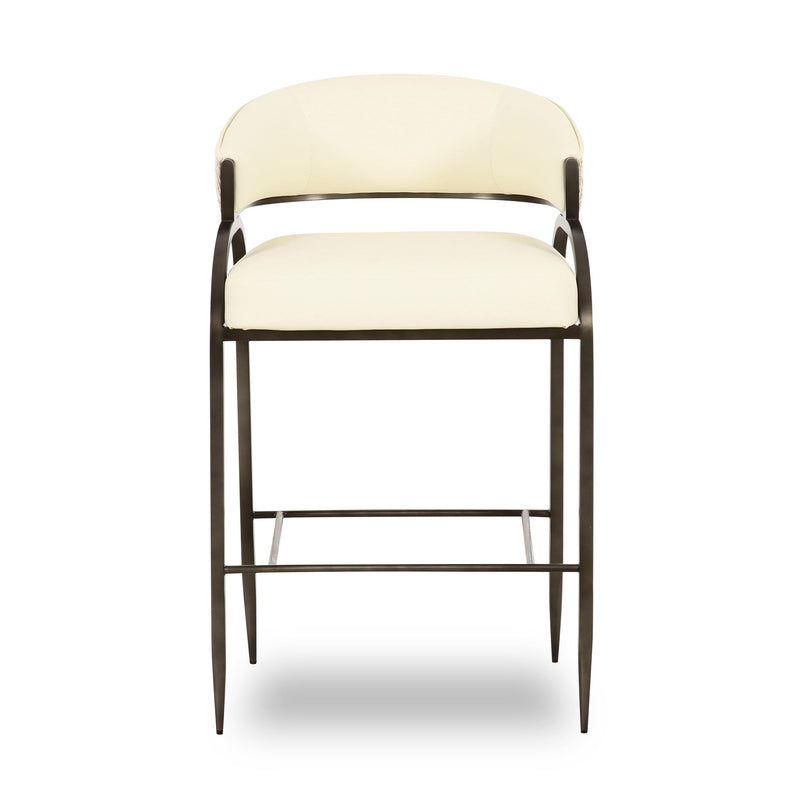 Tatum - Vegan Leather 2-Tone Counter Stool - R&R Furniture Gallery (Fountain Valley, CA)