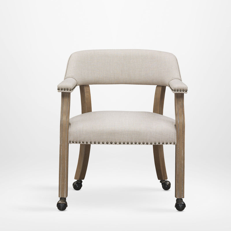 Monroe - Dining And Game Chair - Beige - R&R Furniture Gallery (Fountain Valley, CA)