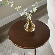 Tareel - Round Accent Table With Open Oval Pedestal - Antique Bronze - R&R Furniture Gallery (Fountain Valley, CA)