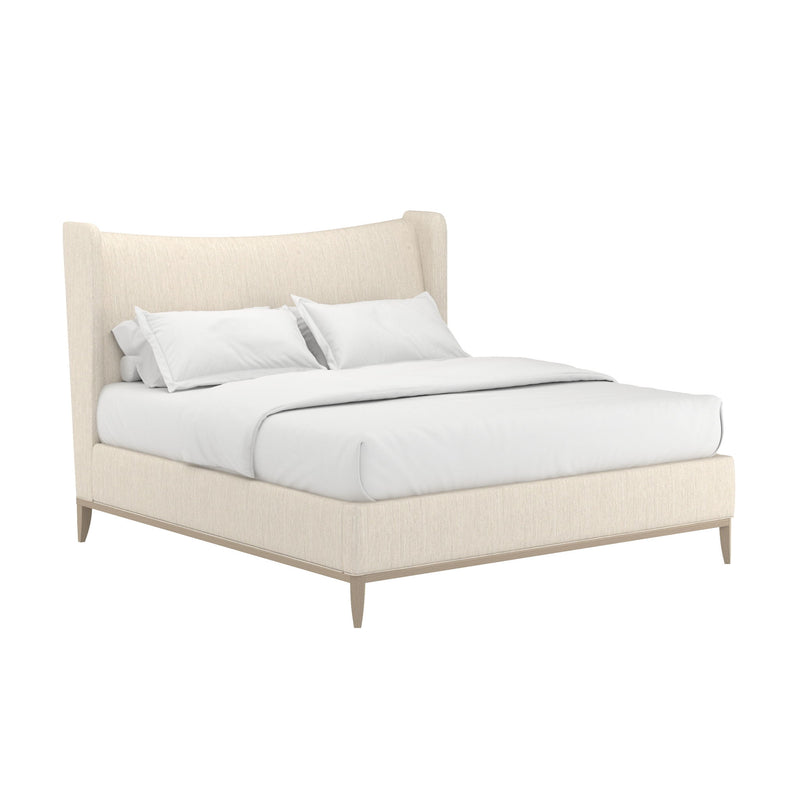 Edwin King Wing Shelter Uph Bed-Creme