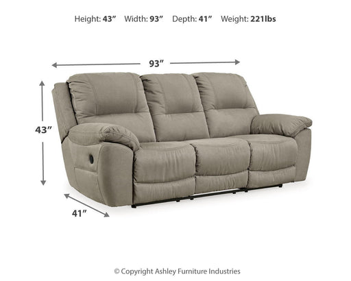 Signature Design by Ashley Next-Gen Gaucho reclining sofa with plush cushions and a modern design, perfect for relaxing living rooms.