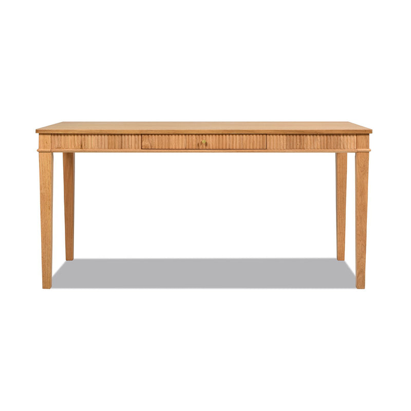 Dumont - Modern Farmhouse 1 Drawer Fluted Home Office Writing Desk - Natural Blonde - R&R Furniture Gallery (Fountain Valley, CA)