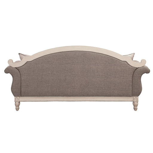 Florian - Sofa With 4 Pillows - Gray Fabric & Antique White - R&R Furniture Gallery (Fountain Valley, CA)