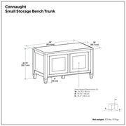 Connaught - Wide Storage Bench Trunk - Chestnut - R&R Furniture Gallery (Fountain Valley, CA)