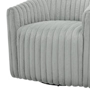 Alexa - Barrel Swivel Chair - Gray - R&R Furniture Gallery (Fountain Valley, CA)
