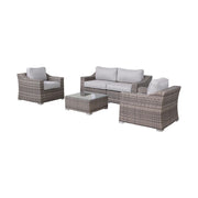 Outdoor Wicker Conversation Set With Cushions, All Weather - R&R Furniture Gallery (Fountain Valley, CA)
