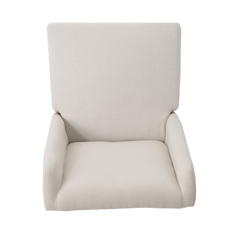 Modern Wingback Dining Chair (Set of 2) With Upholstered - Ivory - R&R Furniture Gallery (Fountain Valley, CA)
