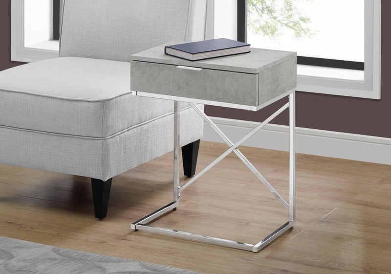 Accent Side Table, Storage Drawer, Spacious Tabletop, Contemporary & Modern - R&R Furniture Gallery (Fountain Valley, CA)