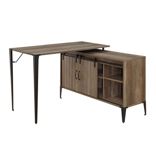 Zakwani - 48" Writing Desk With USB - Rustic Oak & Black - R&R Furniture Gallery (Fountain Valley, CA)