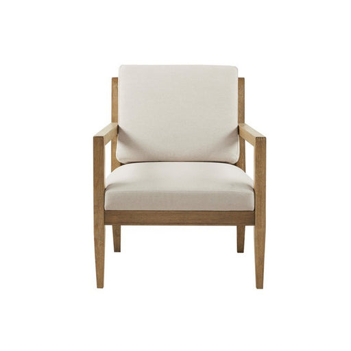 Tage - Upholstered Accent Armchair With Slatted Back Design - Ivory - R&R Furniture Gallery (Fountain Valley, CA)