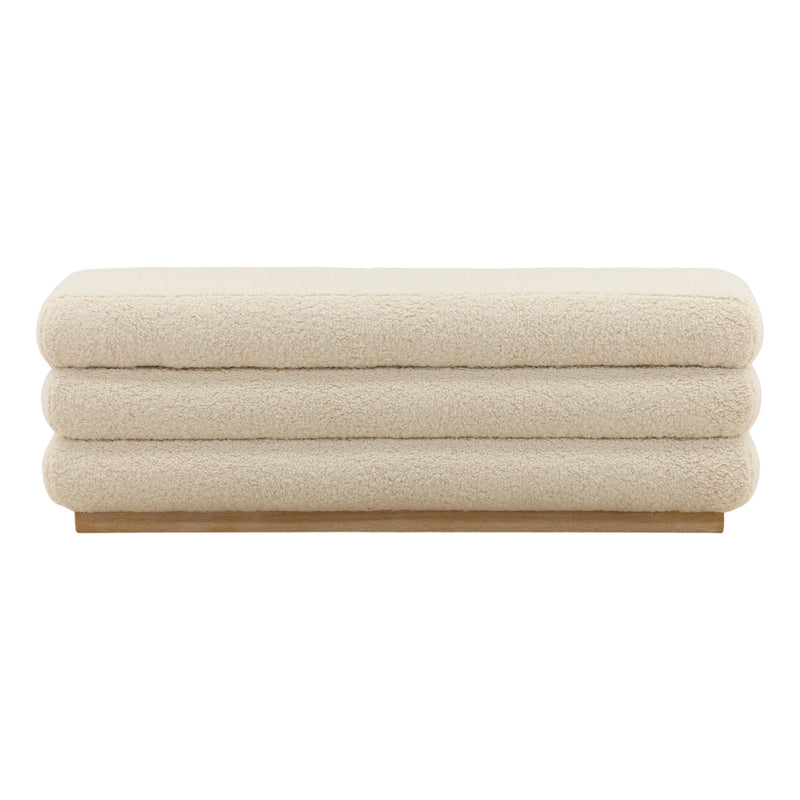 Aura - Storage Bench - Cream And Light Natural