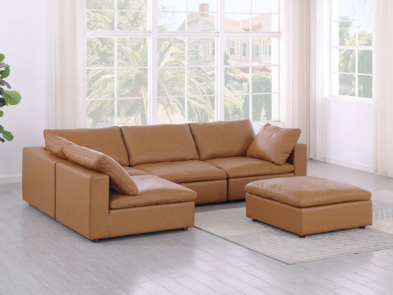 1100 - 5-Piece Left Arm Facing 3-Seat Sectional (Top-Grain Italian Leather) - R&R Furniture Gallery (Fountain Valley, CA)