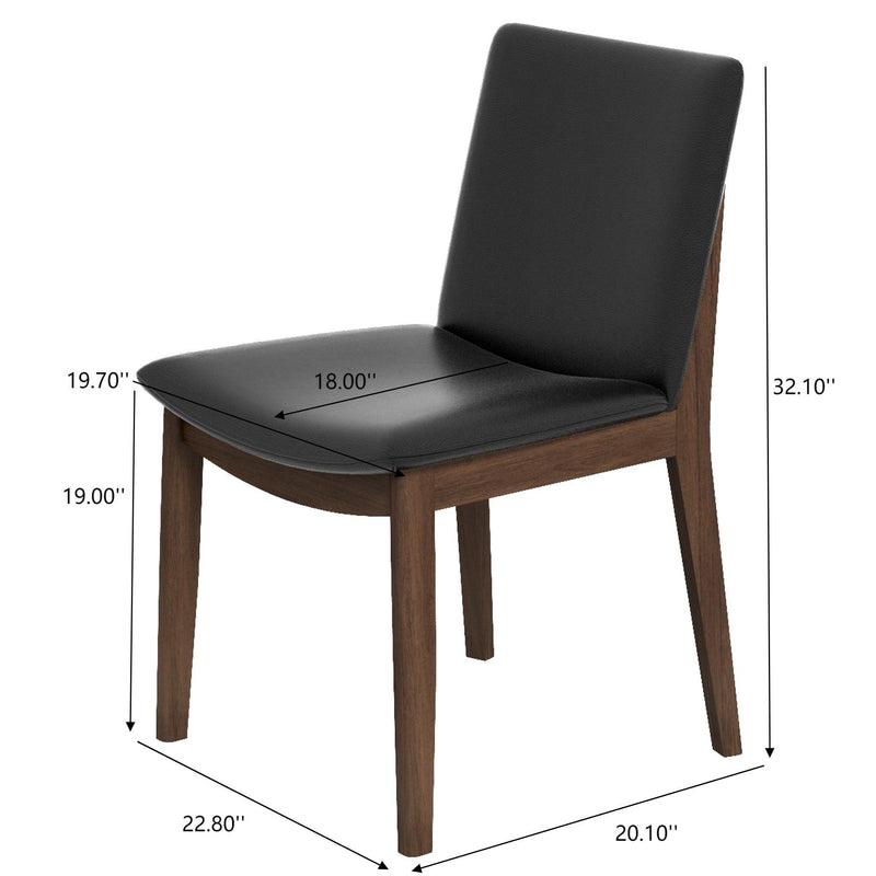 Laura - Mid-Century Modern Solid Wood Dining Chair (Set of 2) - R&R Furniture Gallery (Fountain Valley, CA)