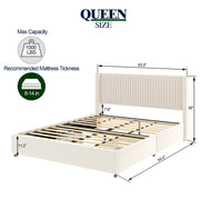 Anna - Upholstered Wingback Platform Bed With 4 Drawers Storage - R&R Furniture Gallery (Fountain Valley, CA)