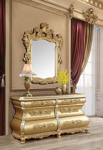 Seville - Server - Gold - R&R Furniture Gallery (Fountain Valley, CA)