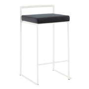 Lumi Source Fuji Simple Elegance contemporary stackable counter stool set with sleek modern design and wooden legs.
