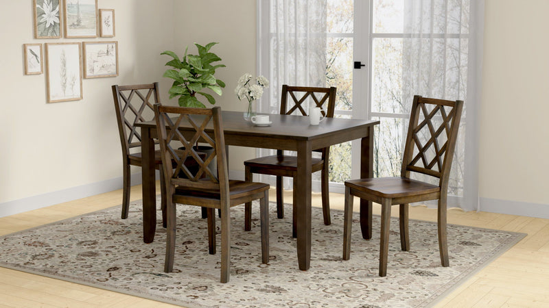 5 Piece Dining Table Set - Brown - R&R Furniture Gallery (Fountain Valley, CA)
