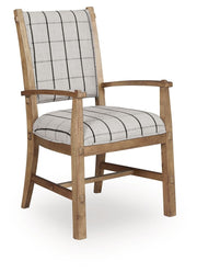 Ridgester - Dining Upholstered Arm Chair (Set of 2) - Light Brown - R&R Furniture Gallery (Fountain Valley, CA)