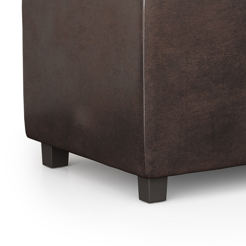 Avalon - Storage Ottoman - Distressed Brown - R&R Furniture Gallery (Fountain Valley, CA)