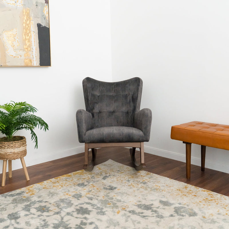Alistair - Rocking Chair - Brown / Dark Gray - R&R Furniture Gallery (Fountain Valley, CA)