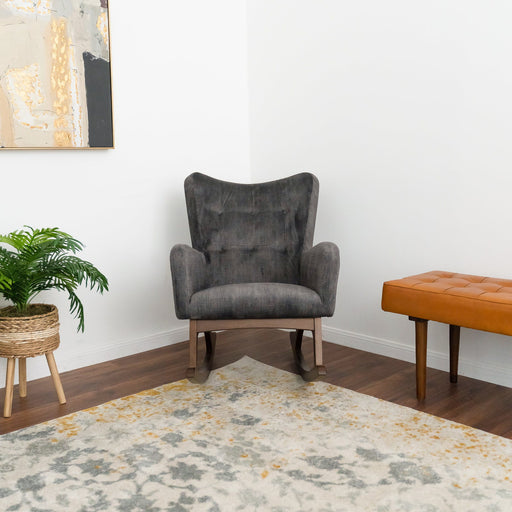 Alistair - Rocking Chair - Brown / Dark Gray - R&R Furniture Gallery (Fountain Valley, CA)