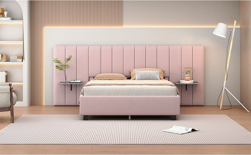 Upholstered Platform Bed With Big Headboard - R&R Furniture Gallery (Fountain Valley, CA)