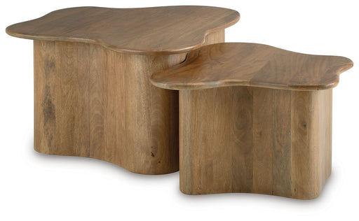 Abeford - Accent Cocktail Table (Set of 2) - Brown - R&R Furniture Gallery (Fountain Valley, CA)