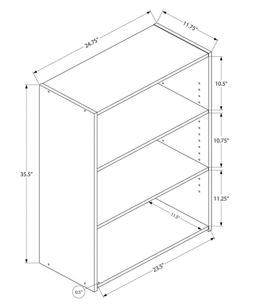 Bookshelf, Bookcase, 4 Tier, For Office, Transitional - R&R Furniture Gallery (Fountain Valley, CA)