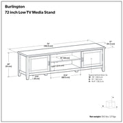 Burlington - Low TV Media Stand - Mahogany - R&R Furniture Gallery (Fountain Valley, CA)