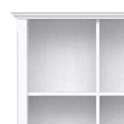 Simpli-Home Acadian handcrafted cube storage organizer with multiple compartments, ideal for home or office organization.