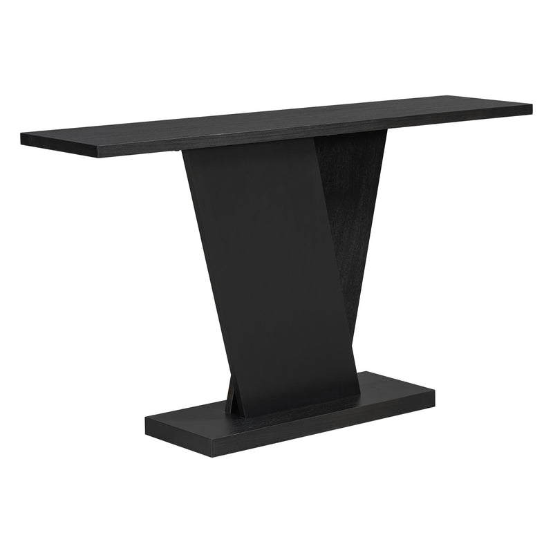 Console Table With V Shape Base, Sculptural Entryway Accent - R&R Furniture Gallery (Fountain Valley, CA)