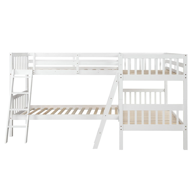 L Shaped Bunk Bed With Ladder - R&R Furniture Gallery (Fountain Valley, CA)