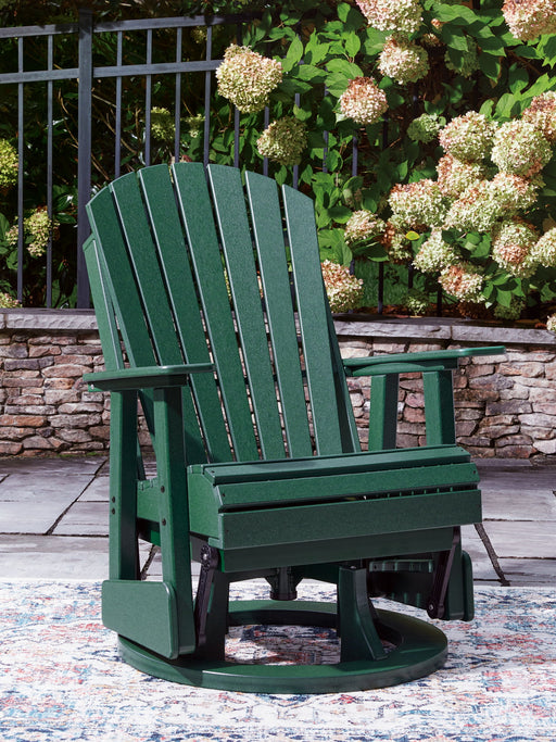 Shell Beach - Swivel Glider Chair - Green - R&R Furniture Gallery (Fountain Valley, CA)