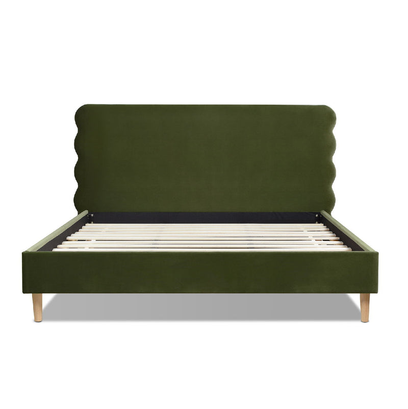 Stockholm - Modern Wavy Headboard Platform Bed - R&R Furniture Gallery (Fountain Valley, CA)
