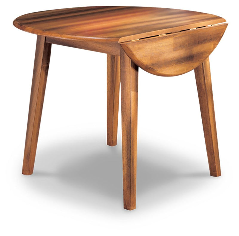 Berringer - Round DRM Drop Leaf Table - Rustic Brown - R&R Furniture Gallery (Fountain Valley, CA)