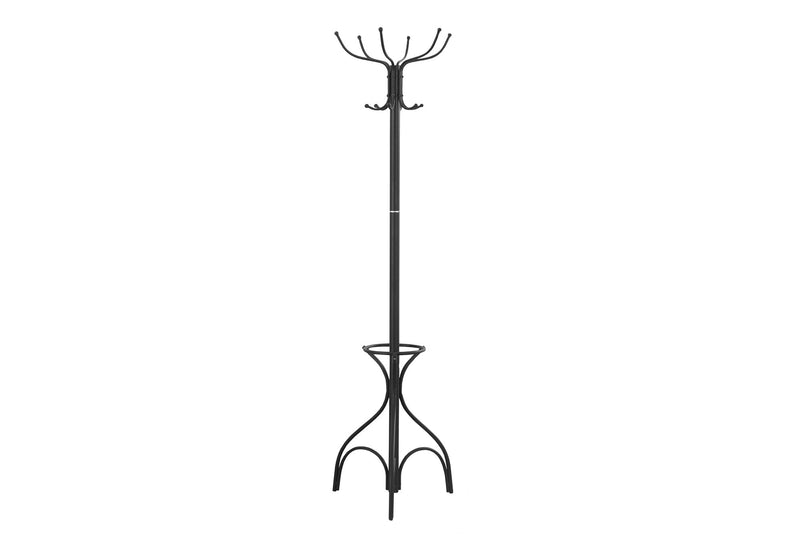 Coat Rack, Hall Tree, Free Standing, 12 Hooks, Entryway, 70"H, Umbrella Holder, Contemporary & Modern - R&R Furniture Gallery (Fountain Valley, CA)