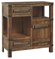 Roybeck - Accent Cabinet - Light Brown / Bronze - R&R Furniture Gallery (Fountain Valley, CA)