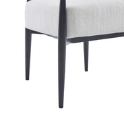 Mid Century Modern Upholstered Accent Armchair With Tapered Legs - Beige / Black / Gold - R&R Furniture Gallery (Fountain Valley, CA)