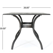 Enchantia - Outdoor Rectangular Dining Table With Weave Tabletop And Flared Legs - Copper - R&R Furniture Gallery (Fountain Valley, CA)