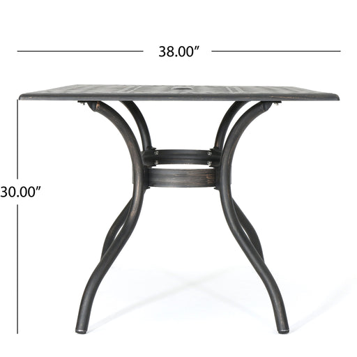 Enchantia - Outdoor Rectangular Dining Table With Weave Tabletop And Flared Legs - Copper - R&R Furniture Gallery (Fountain Valley, CA)