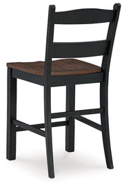 Valebeck - Barstool (Set of 2) - Black / Brown - R&R Furniture Gallery (Fountain Valley, CA)