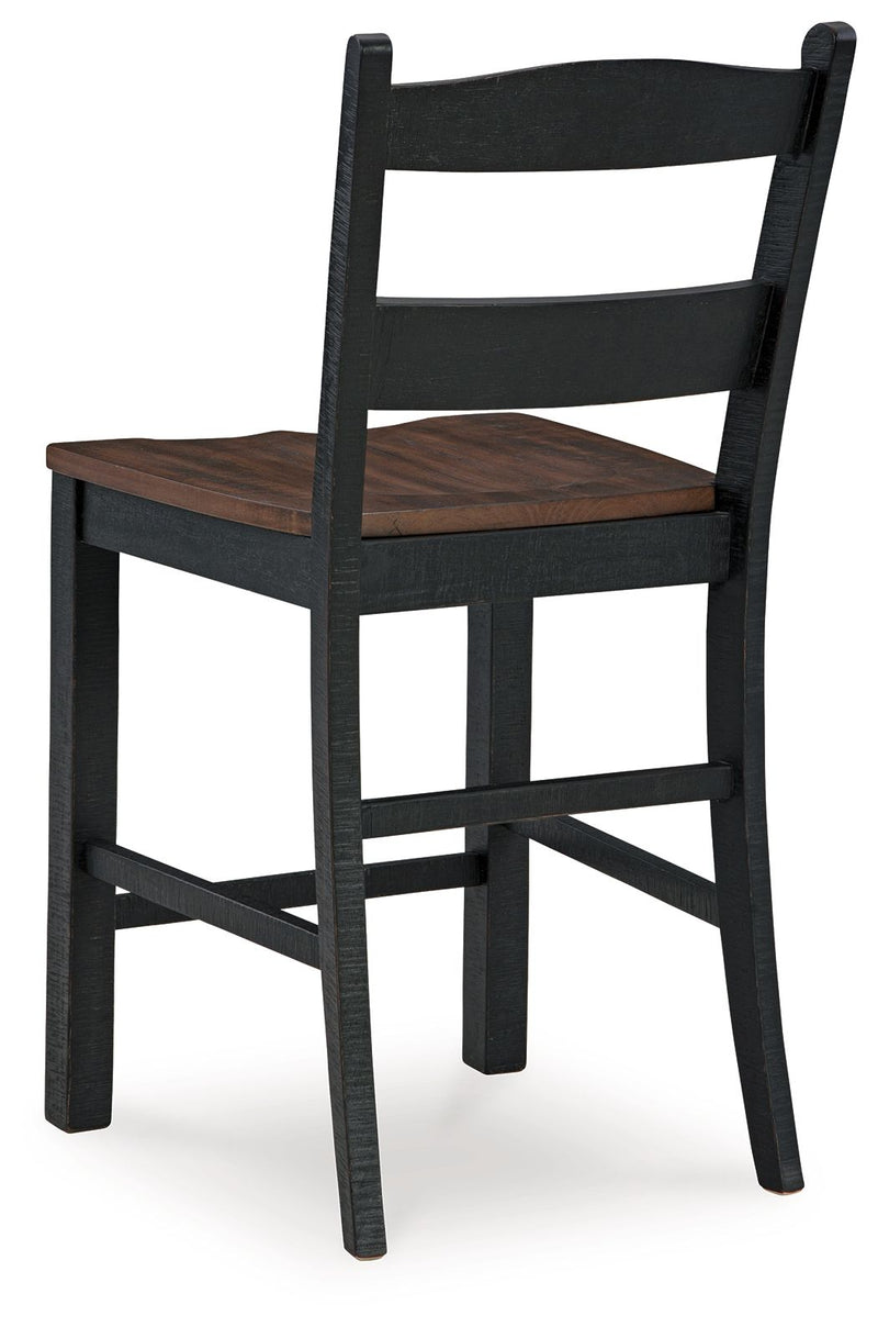 Valebeck - Barstool (Set of 2) - Black / Brown - R&R Furniture Gallery (Fountain Valley, CA)