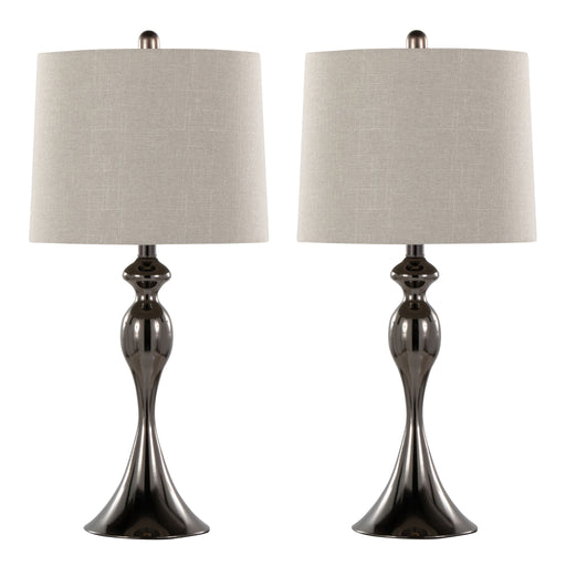 Pair of Lumi Source Ashland contemporary table lamps with sleek modern design, set of two with neutral-colored shades.