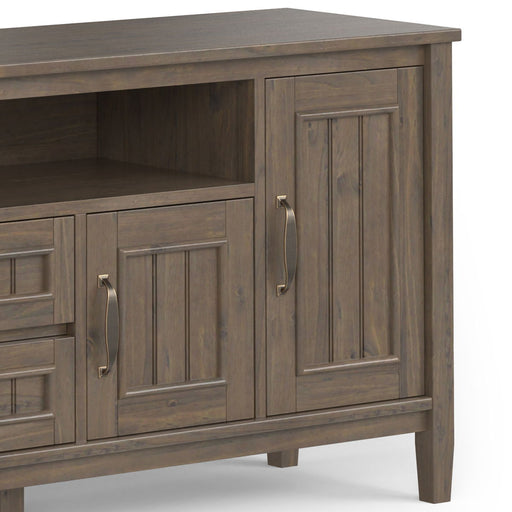 Lev - Handcrafted TV Media Stand - Smoky Brown - R&R Furniture Gallery (Fountain Valley, CA)